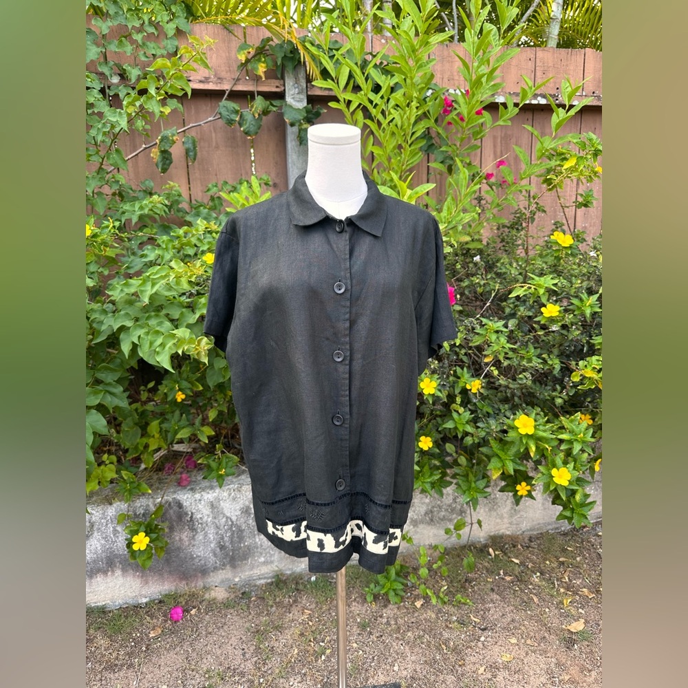 Men’s Vintage Hot Cotton 100% Linen Shirt Size M